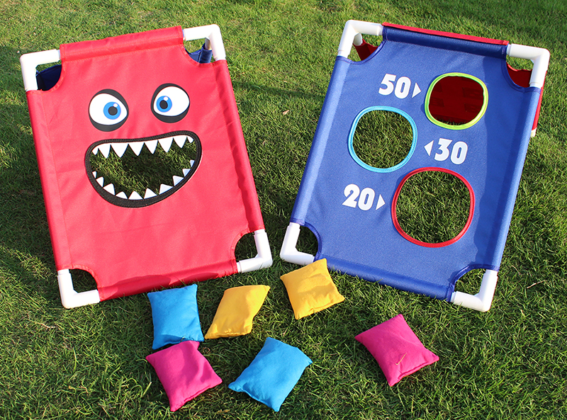 Mini Cornhole Toss Bean Bag Set with Cornhole Board