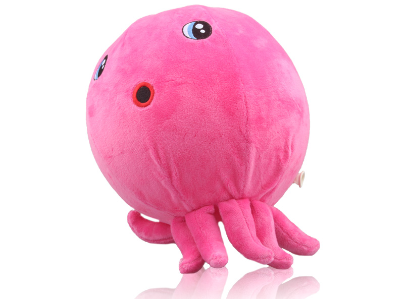 Balloon Ball with Plush Animal Sleeve Octopus