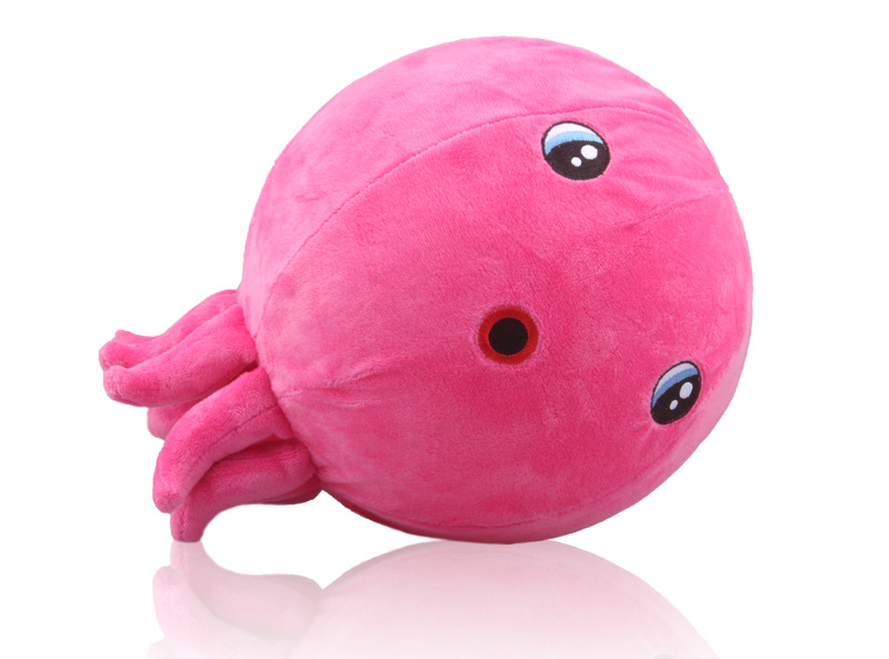 Balloon Ball with Plush Animal Sleeve Octopus